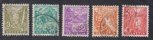 Switzerland - 1934 - SC 219-23 - Used