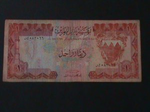 ​BAHRAIN-1973 STATE CURRENCY BOARD-$1-CIRCULATED-VF HARD TO FIND-LAST ONE