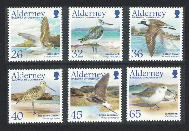 Alderney Migrating Birds 4th series Waders 6v SG#A259-64