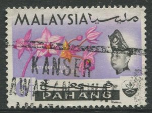 STAMP STATION PERTH Pahang #86 Orchids & Sultan Abu Bakar Used 1965