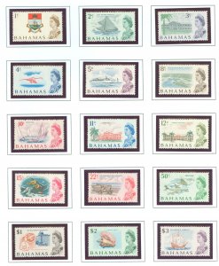 Bahamas #252-266 Mint (NH) Single (Complete Set)