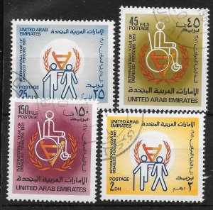 UNITED ARAB EMIRATES SG130/3 1981 INTERNATIONAL YEAR OF DISABLED SET USED