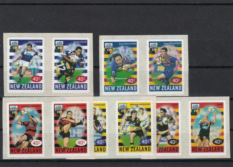 New Zealand 1999 Rugby Self Adhesive Mint Never Hinged Stamps Ref 28610