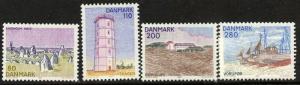 Denmark 666-9 MNH Art, Landscapes, Ships, Architecture, Lighthouse