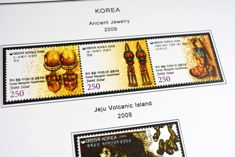 COLOR PRINTED SOUTH KOREA 2000-2010 STAMP ALBUM PAGES (98 illustrated pages)