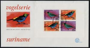 Surinam C60a on FDC - Birds