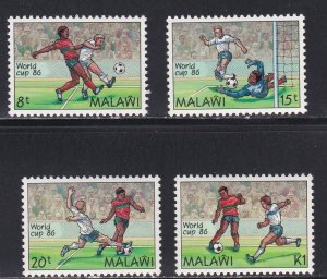 Malawi # 482-485, World Cup Soccer, NH, 1/2 Cat.