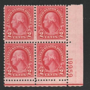 ALLY'S Stamps US Plate Block Scott #634 2c Washington [4] MNH [Q-6b_c2]