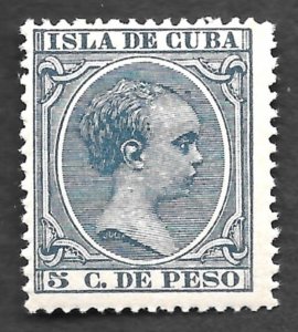 1896 Cuba #146, Mint, Original Gum, Never Hinged, Slate Blue, OC, King Alfonso