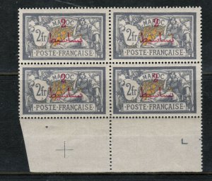 French Morocco #53b (Y&T #52b) Very Fine Never Hinged Block