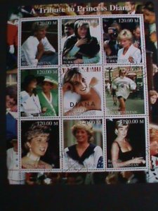 TURKMENISTAN 2000-IN MEMORIAL -PEOPLE'S QUEEN-LADY DIANA-CTO-S/S VERY FINE