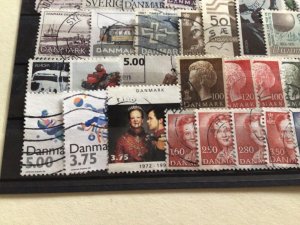 Denmark & Sweden used stamps  A12669