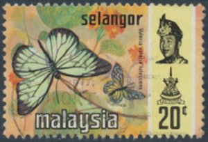 Selangor  Malaya  SC#  134 Used  Butterflies  see details & scans
