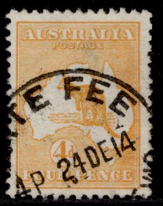 AUSTRALIA GV SG6, 4d orange, FINE USED. Cat £27. CDS