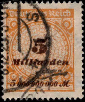 Germany Scott 296 Used hyper inflation stamp