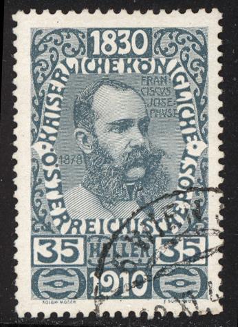 Austria 1910  Scott #138 used (CV 12.00)