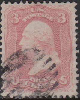 United States Scott 65 Used with small crease.