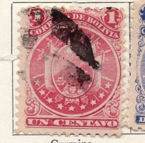 Bolivia 1890 Early Issue Fine Used 1c. 096621