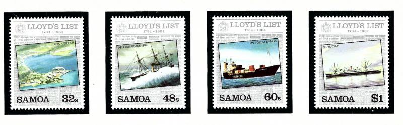 Samoa 624-27 MNH 1984 Lloyds List