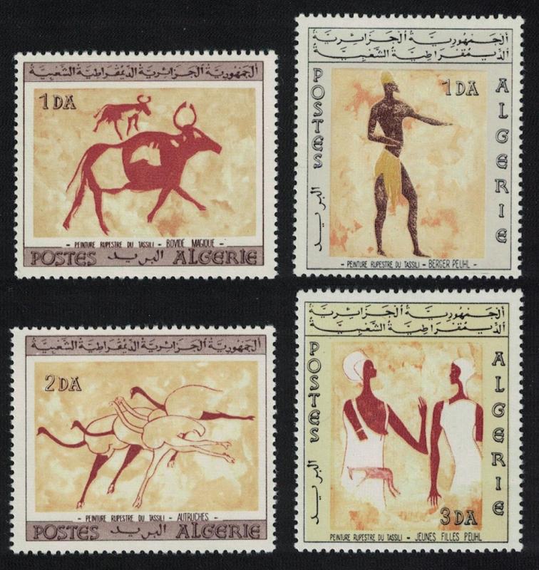 Algeria Rock paintings of Tassili-N-Ajjer 4v issue 1966 SG#451-454 SC#344-347