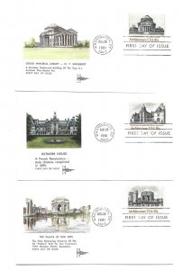 1928-31 Architecture 1981 GillCraft, set of four, FDCs