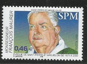 ST. PIERRE & MIQUELON 750, MNH STAMP, MSGR. FRANCOIS MAURER