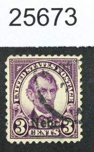 US STAMPS #671 USED LOT #25673