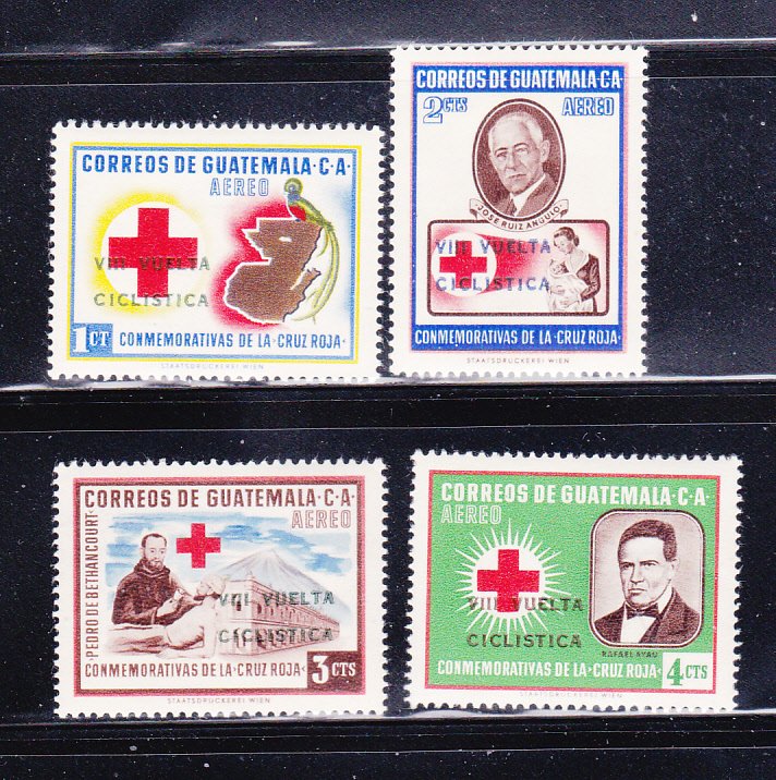 Guatemala C295-C298 Set MH Overprint (B)