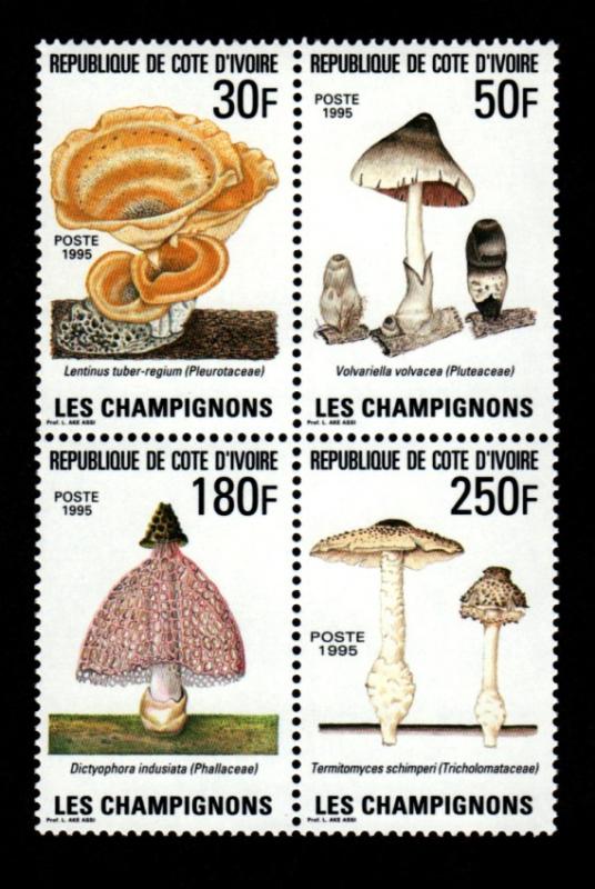 Ivory Coast 978a Mint NH Mushrooms!