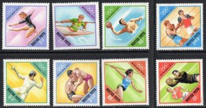 Thematic stamps HUNGARY 1972 SPORT 2687/94 mint