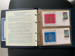 The Silver Jubilee Cayman Islands & Turks Caicos, Limited Ed, 1977, 12 FDCs