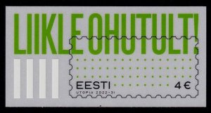 Estonia Sc# 994 MNH Road Safety (S/A Reflective Plastic S/S)