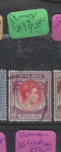 MALAYA PENANG  (PP2012B) KGVI 40C  SG 18   VFU 