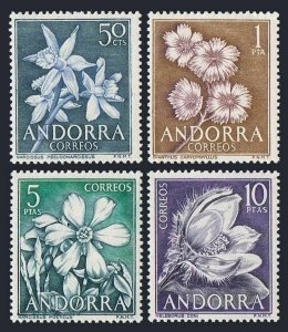 Andorra Sp 58-61, MNH. Michel 67-70. Flowers 1966. Narcissus, Pinks, Jonquils,
