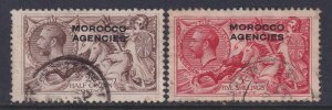 Morocco Agencies (Great Britain Offices), Scott 218-219 (SG 53-54), used