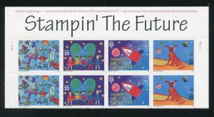 3414 - 3417 Stampin the Future Plate Block of 10 33¢ Stamps With Header
