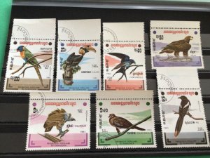 Cambodia Republic Kampuchea Birds on Stamps cancelled A10887