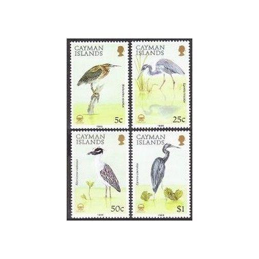 Cayman 594-597,Mnh.michel 604-607. Vögel 1988: Herons.butorides Striatus,Egretta