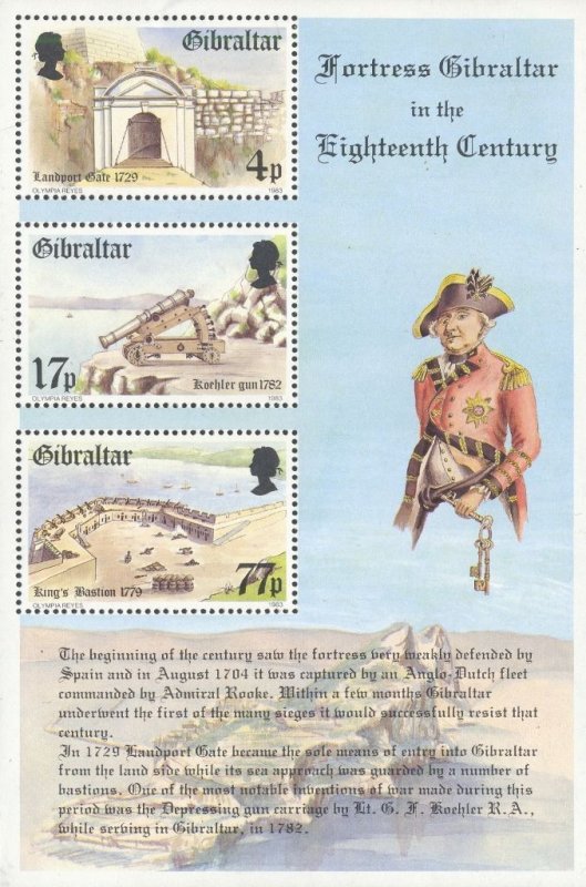 Gibraltar Scott #'s 453 - 455a MNH