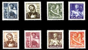 Macao #353-360 Cat$122.75, 1951 Portraits, set of eight, unused without gum