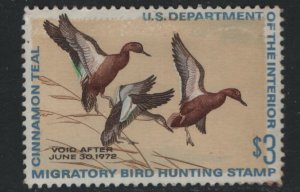 USA    RW38  DAMAGED GUM DUCK STAMP