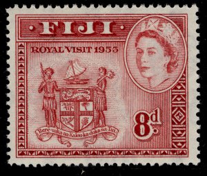 FIJI QEII SG278, 8d deep carmine red 1953 ROYAL VISIT, NH MINT.