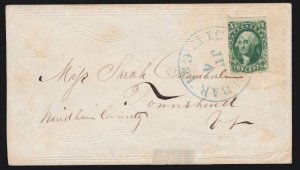 US 13 10c Washington Type I on Cover with Crowe Cert F-VF SCV $900