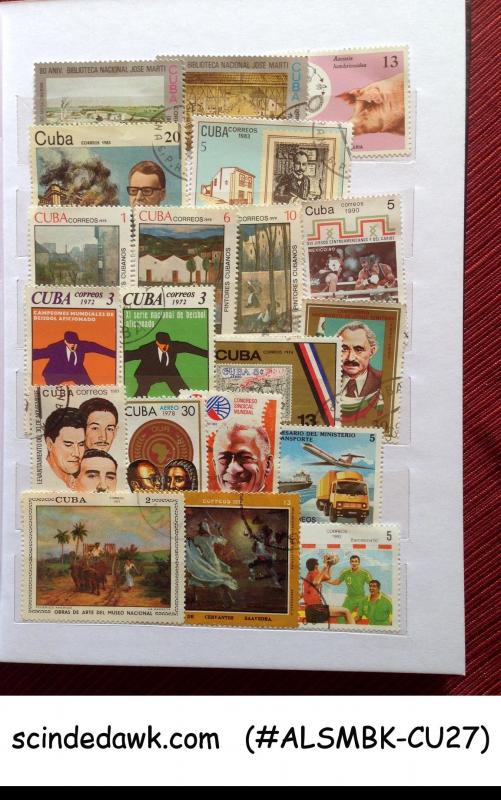 COLOURFUL COLLECTION OF CUBA STAMPS IN SMALL STOCK BOOK - 360 USED STAMPS