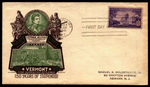 Scott 903 - Vermont - 1st Staehle / Fleetwood FDC Typed Address Planty 903-1