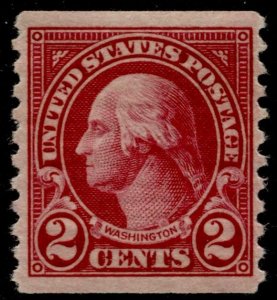 US Stamps #599 Mint OG  VF MVLH - Coil