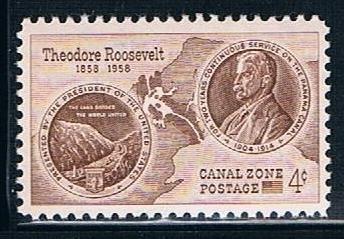 Canal Zone 150: 4c Roosevelt Birth Centenary, single, MNH, VF