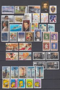 US 2009 Commemorative Yearset collection of 44 stamps Used (out of paper & gum)