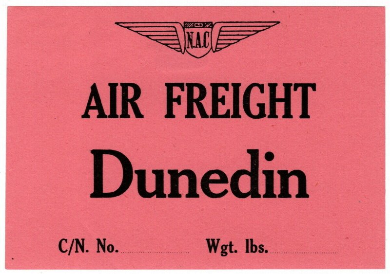 (I.B) New Zealand Cinderella : National Airways Corporation Label (Dunedin)