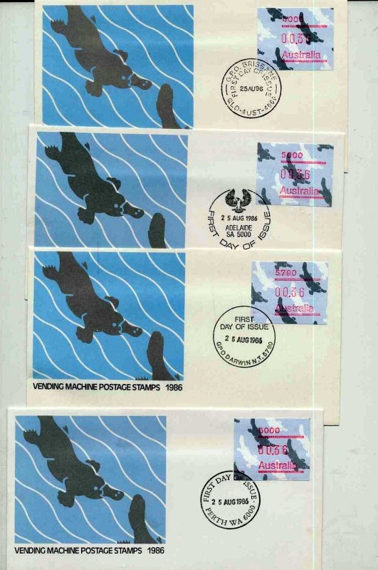 Australia 1986+1988 Frama Label Covers FDC x 18(RAZ 501)